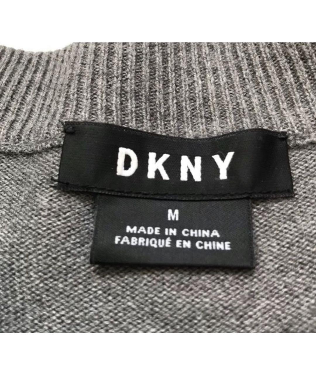 DKNY Серый вискозный джемпер / свитер, фото 2