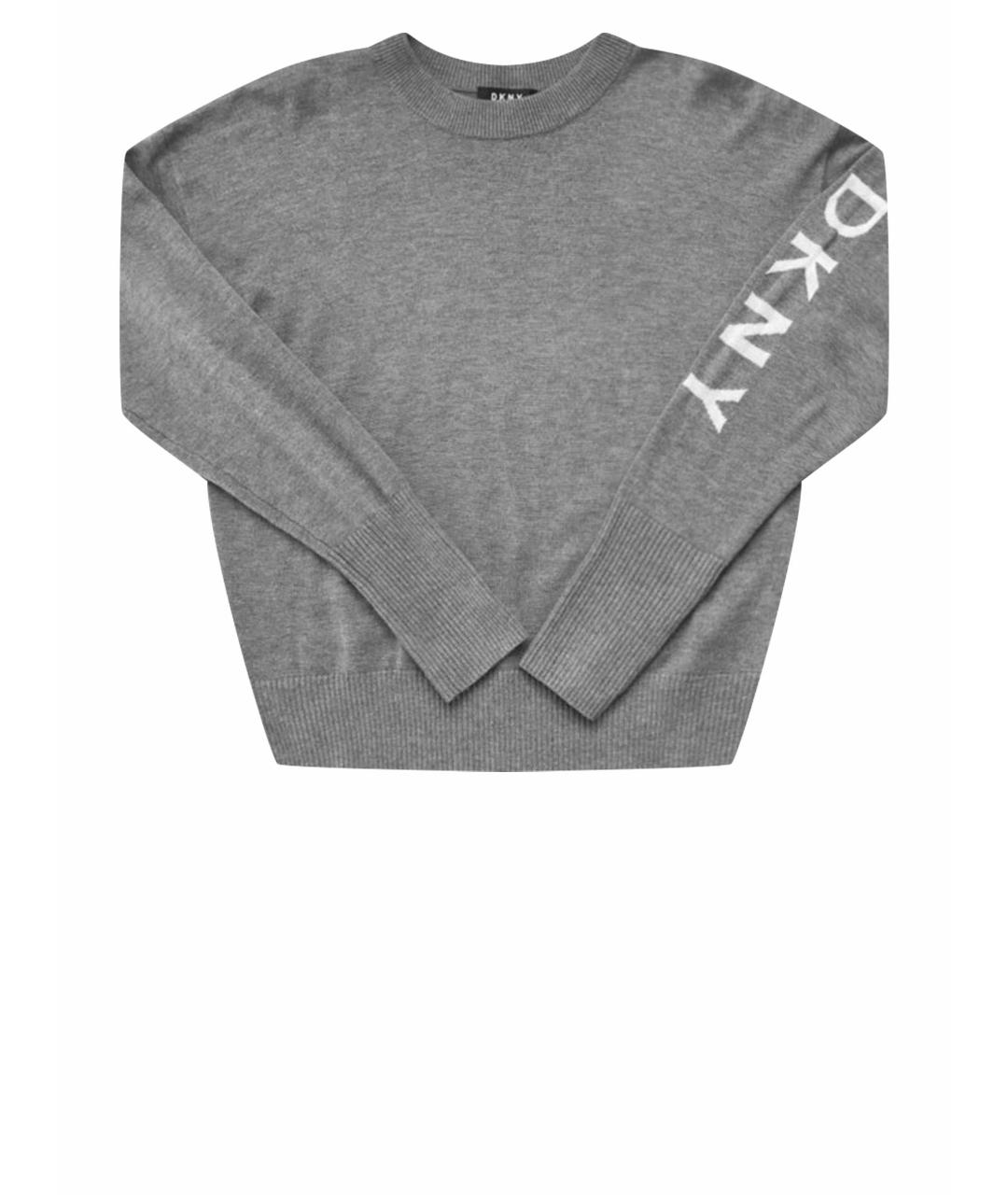 DKNY Серый вискозный джемпер / свитер, фото 1