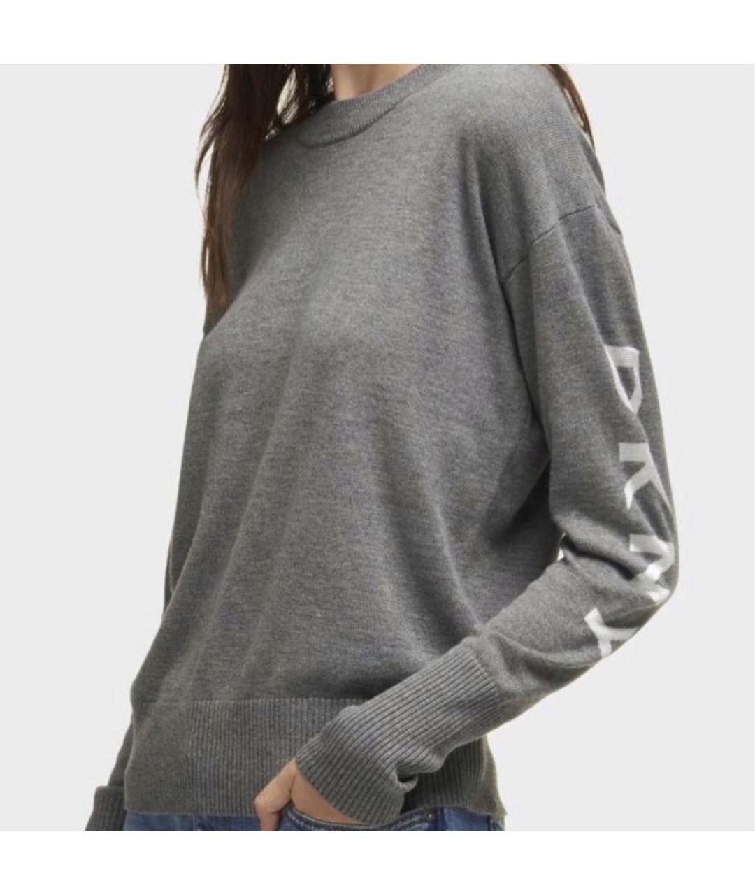 DKNY Серый вискозный джемпер / свитер, фото 4