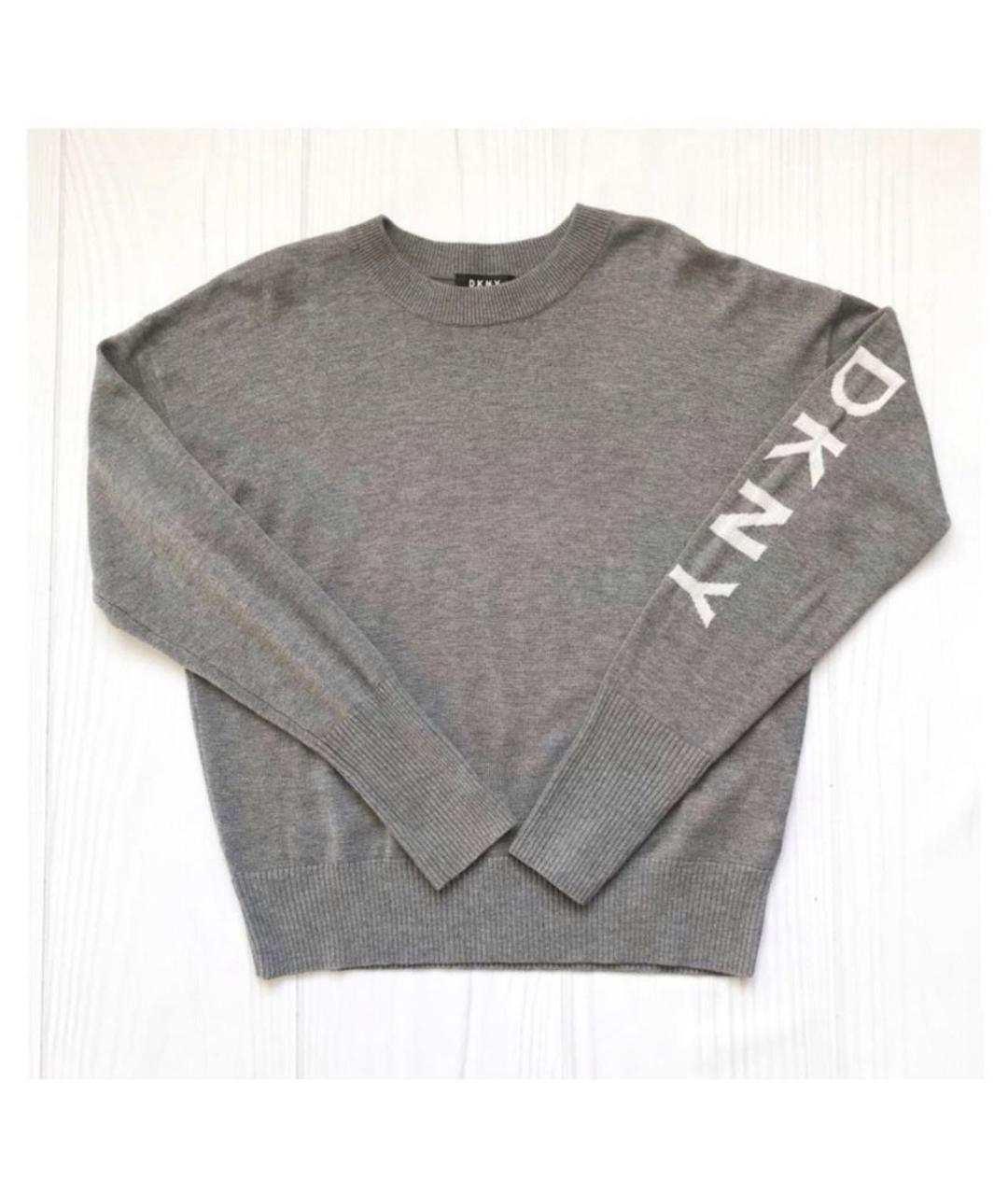 DKNY Серый вискозный джемпер / свитер, фото 6