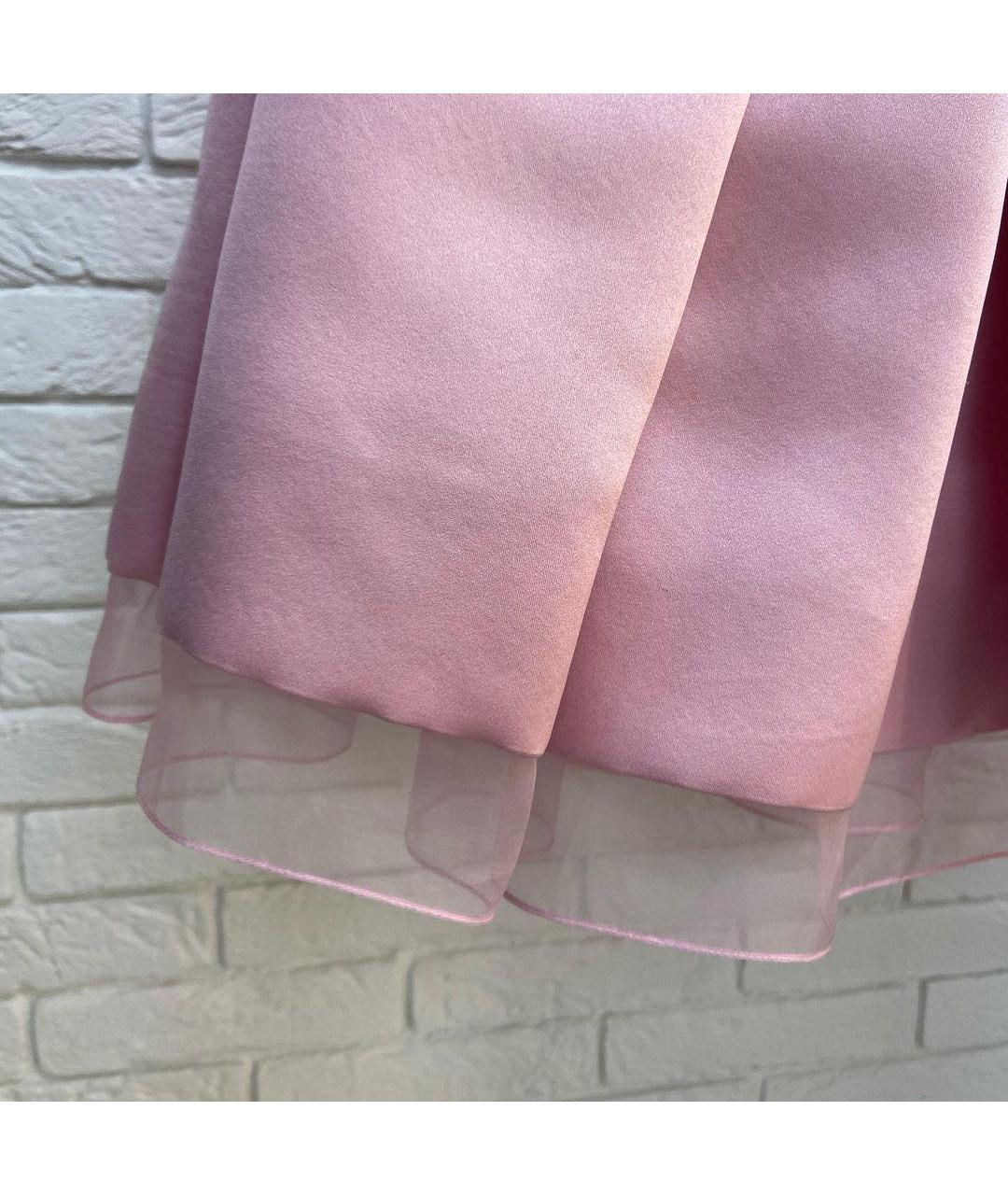 CHRISTIAN DIOR PRE-OWNED Розовая шелковая юбка мини, фото 2