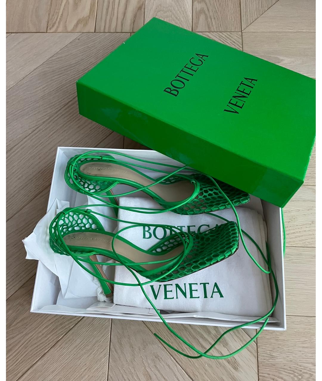 BOTTEGA VENETA Зеленые босоножки, фото 3