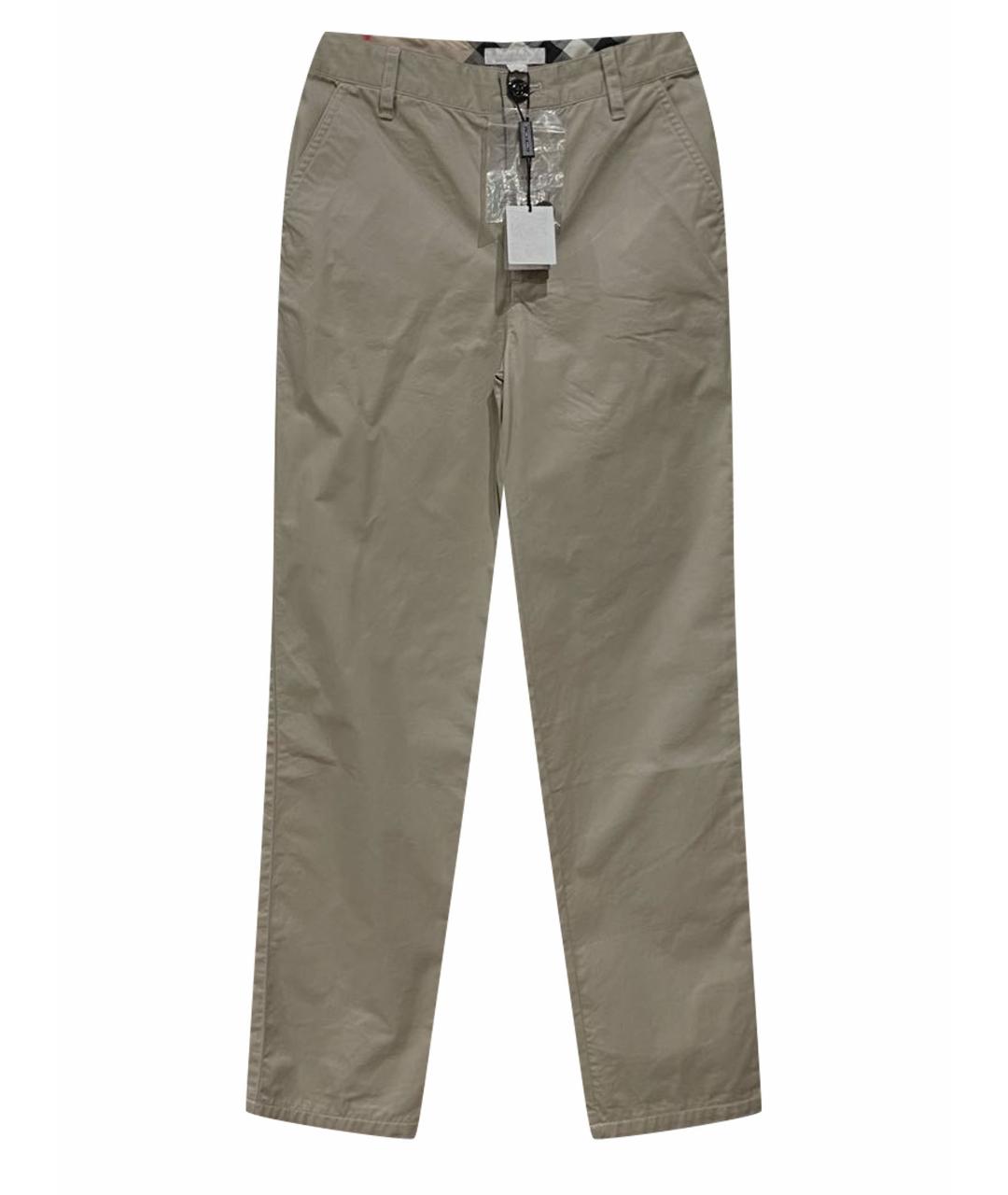 BURBERRY Бежевые брюки и шорты, фото 1