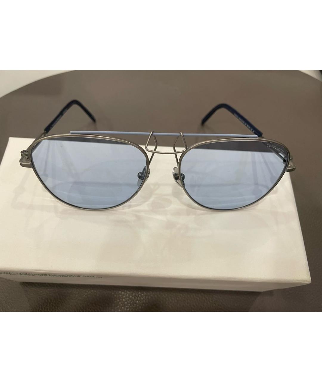CALVIN KLEIN 205W39NYC Голубые металлические солнцезащитные очки, фото 9
