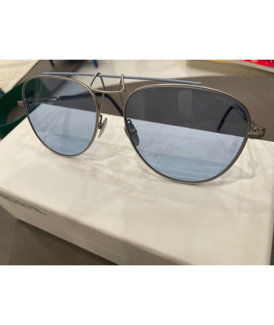 CALVIN KLEIN 205W39NYC Голубые металлические солнцезащитные очки, фото 8