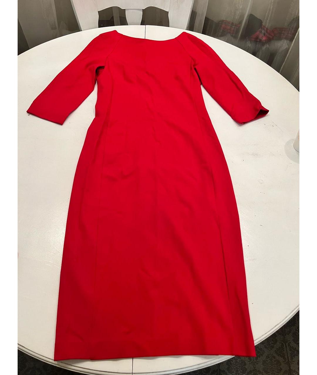 P.A.R.O.S.H. Красное хлопко-эластановое повседневное платье, фото 7
