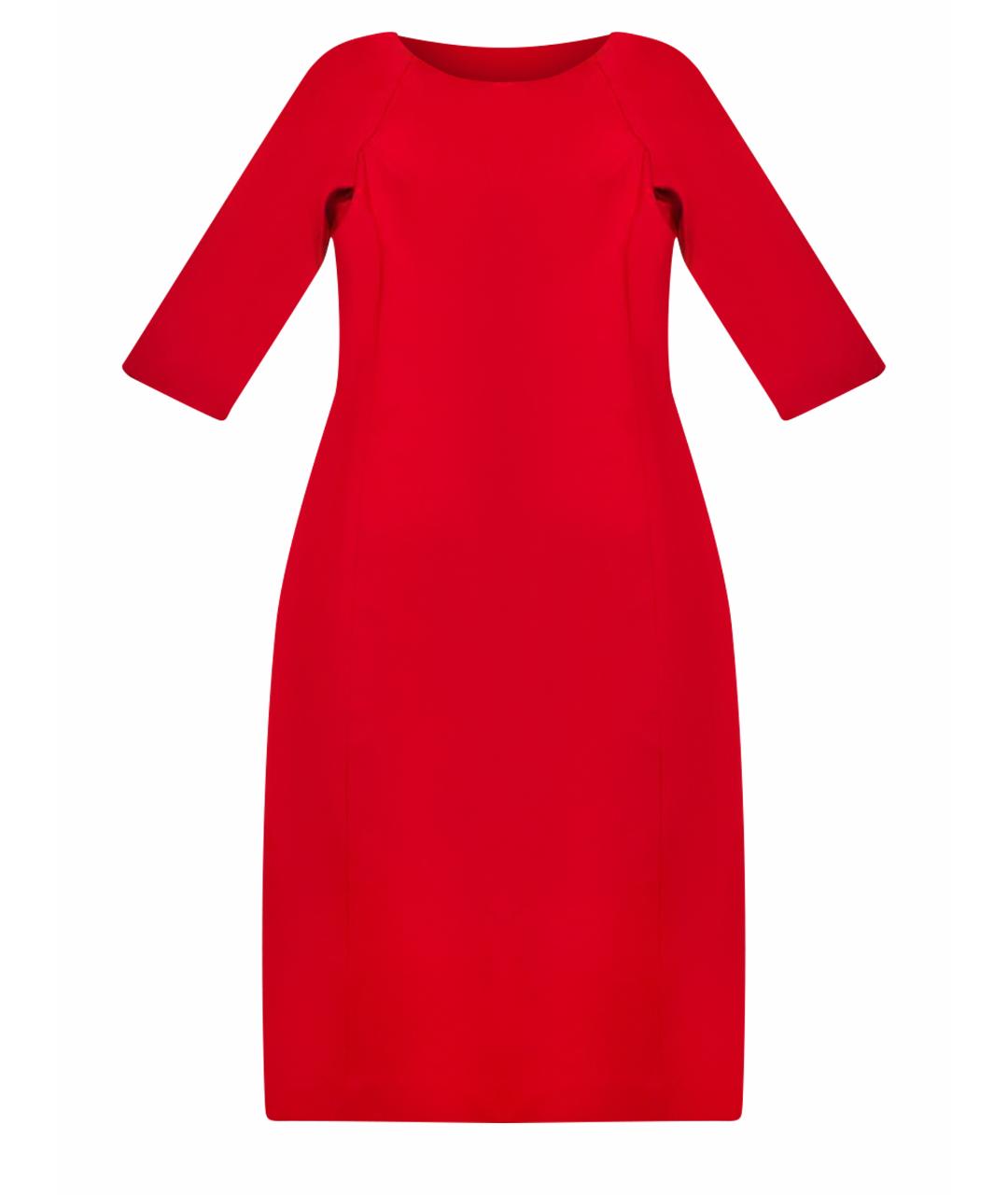 P.A.R.O.S.H. Красное хлопко-эластановое повседневное платье, фото 1