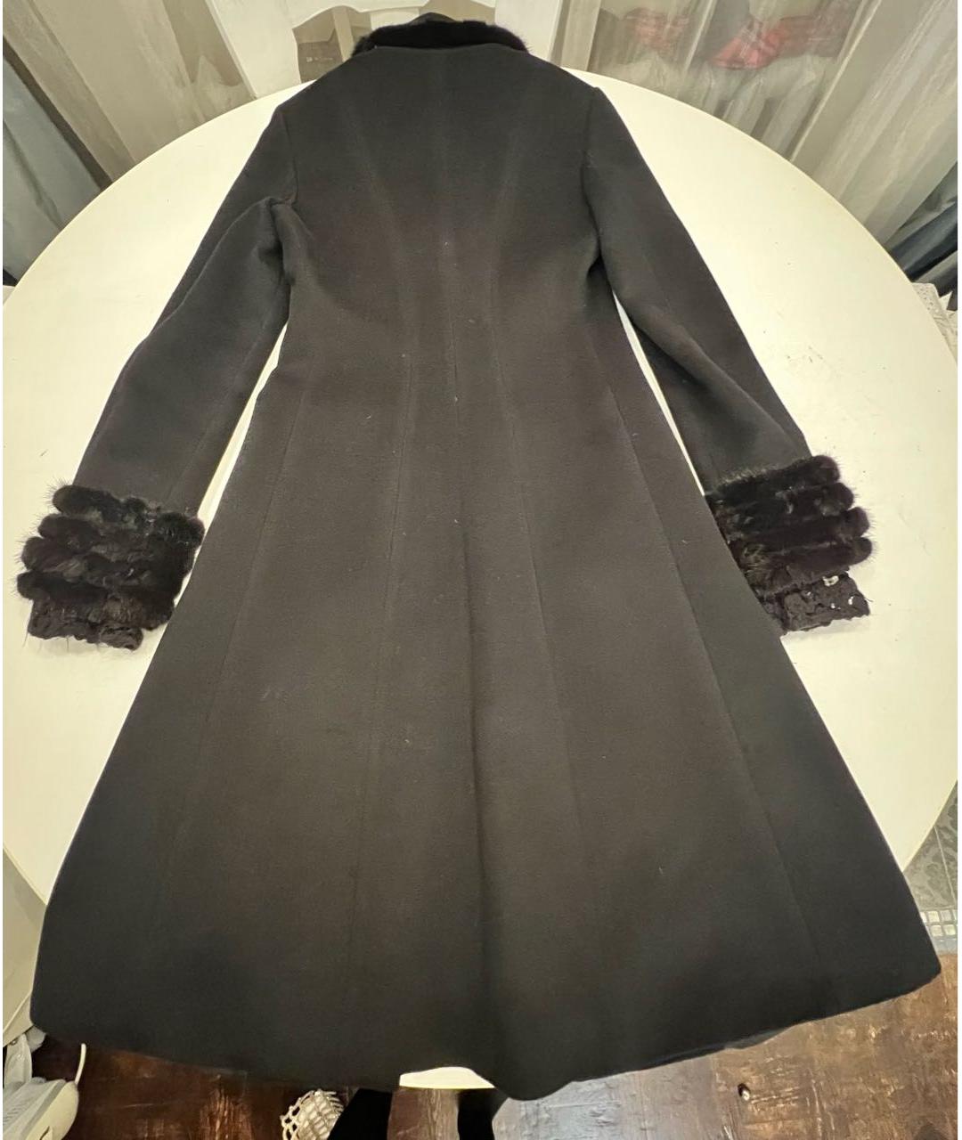 BLUMARINE Черное шерстяное пальто, фото 2