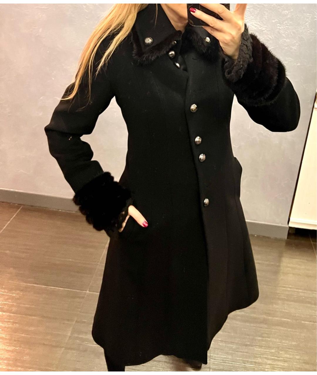 BLUMARINE Черное шерстяное пальто, фото 6