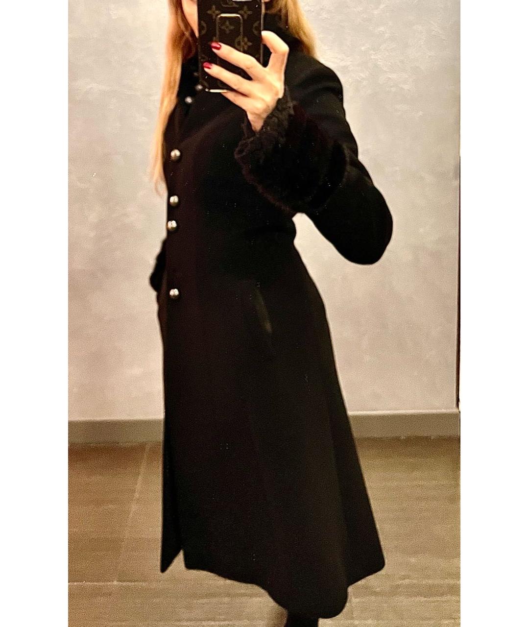 BLUMARINE Черное шерстяное пальто, фото 7