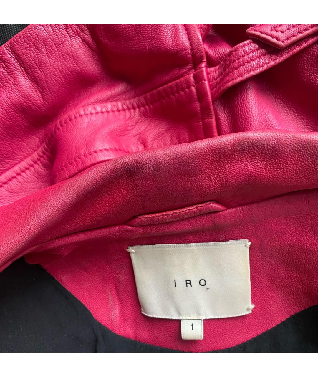 IRO Розовая кожаная куртка, фото 8