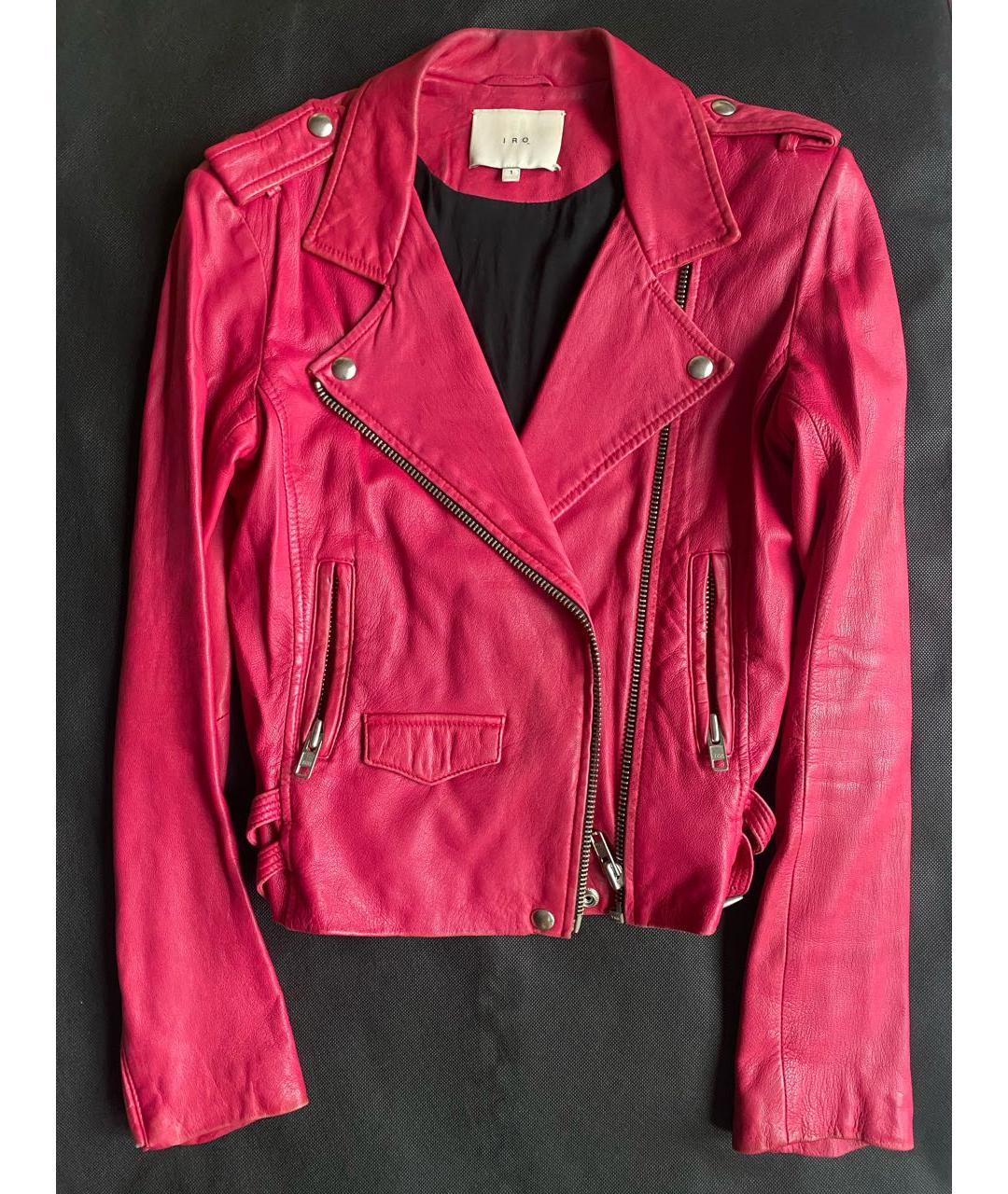 IRO Розовая кожаная куртка, фото 5
