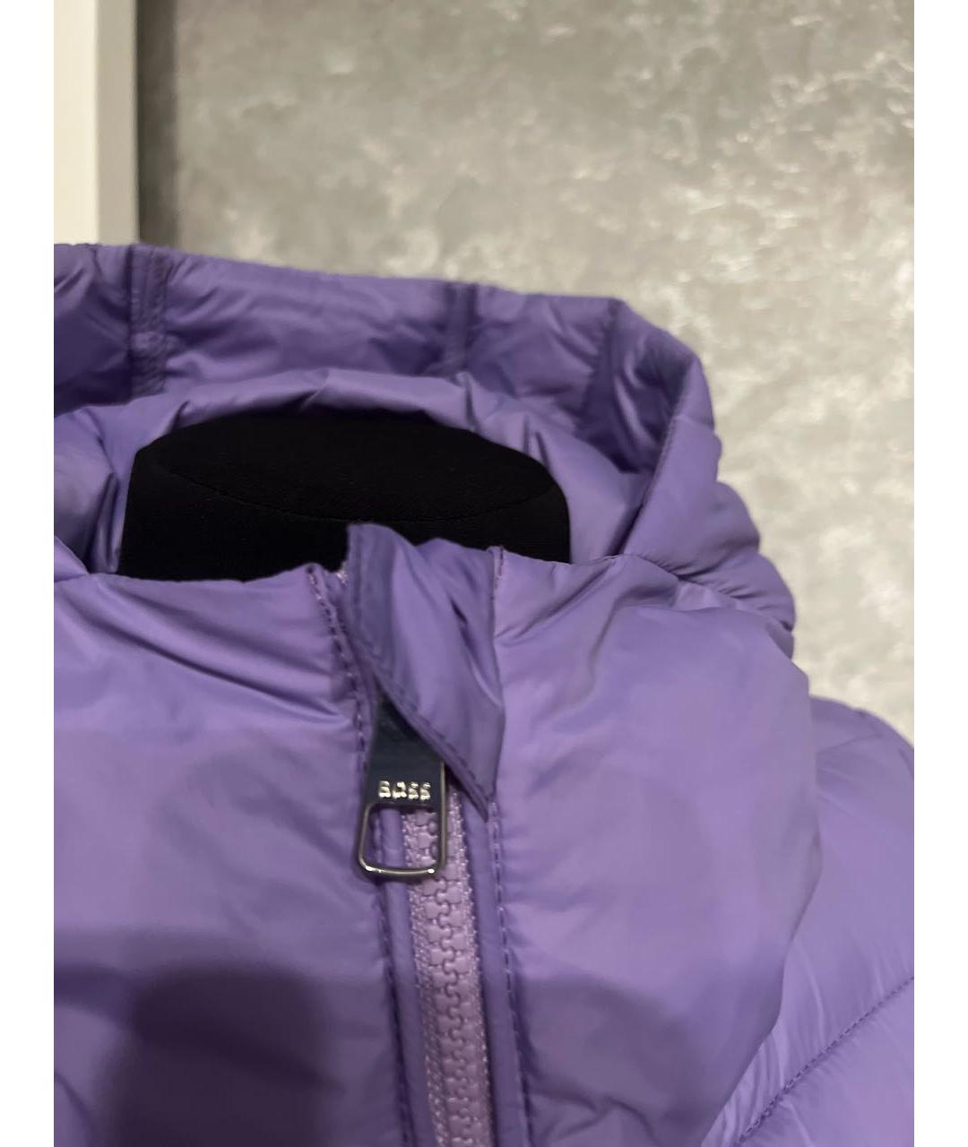 HUGO BOSS Фиолетовый полиэстеровый пуховик, фото 5