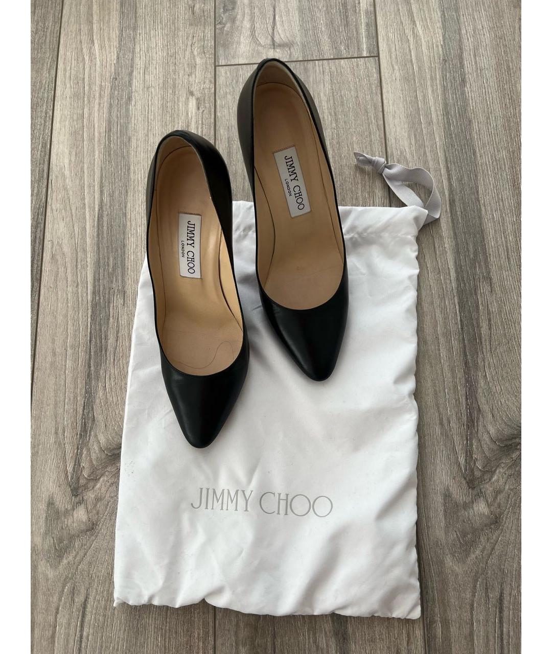 JIMMY CHOO Черные кожаные туфли, фото 5