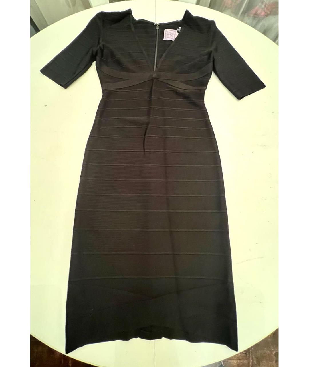 HERVE LEGER Черное коктейльное платье, фото 8
