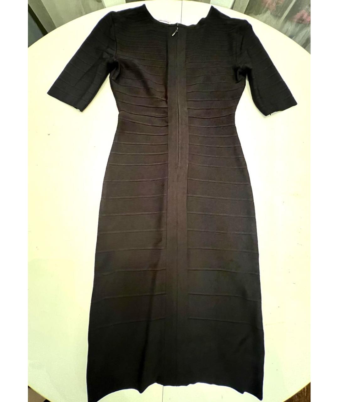 HERVE LEGER Черное коктейльное платье, фото 2