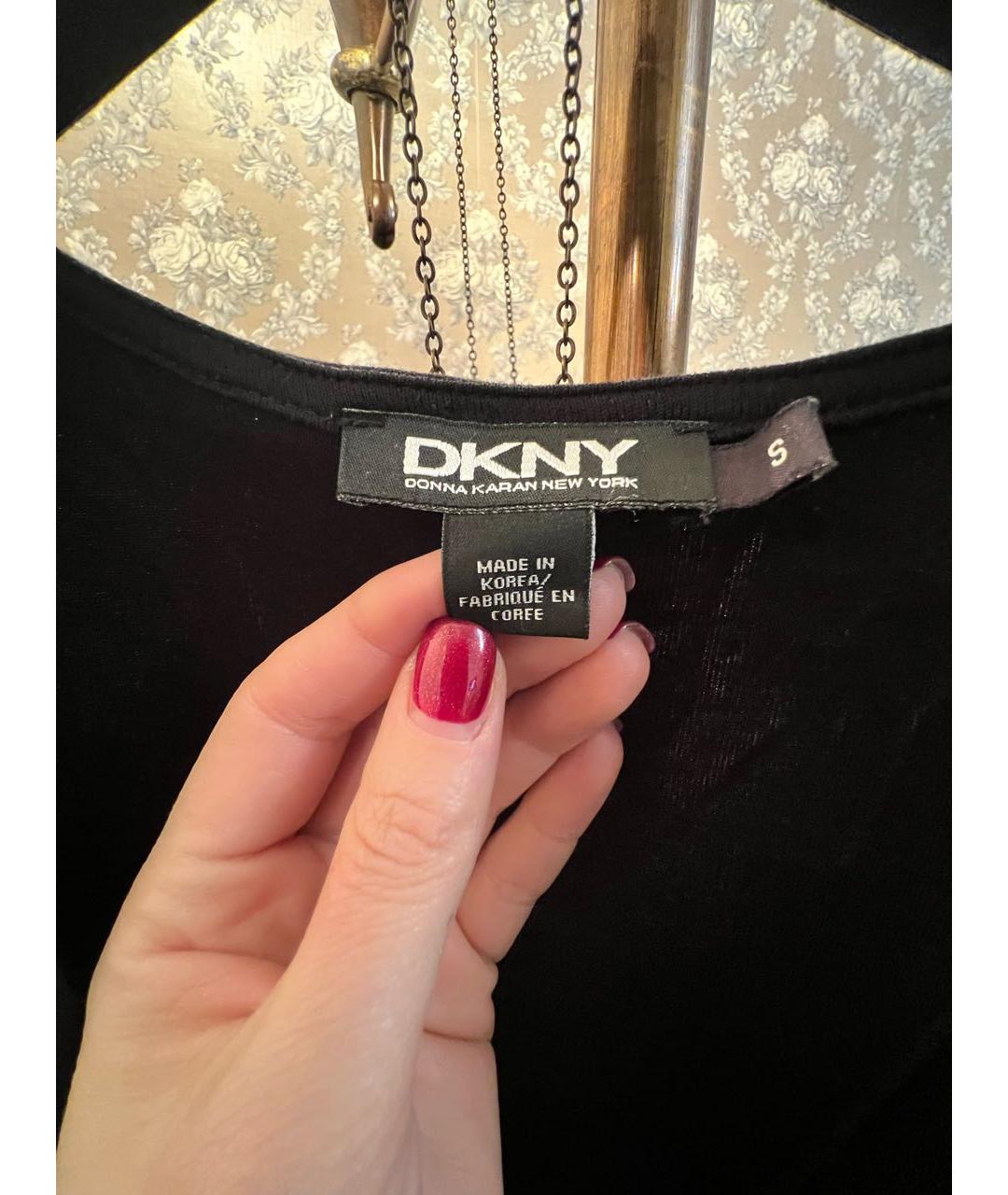 DKNY Черное вискозное вечернее платье, фото 3