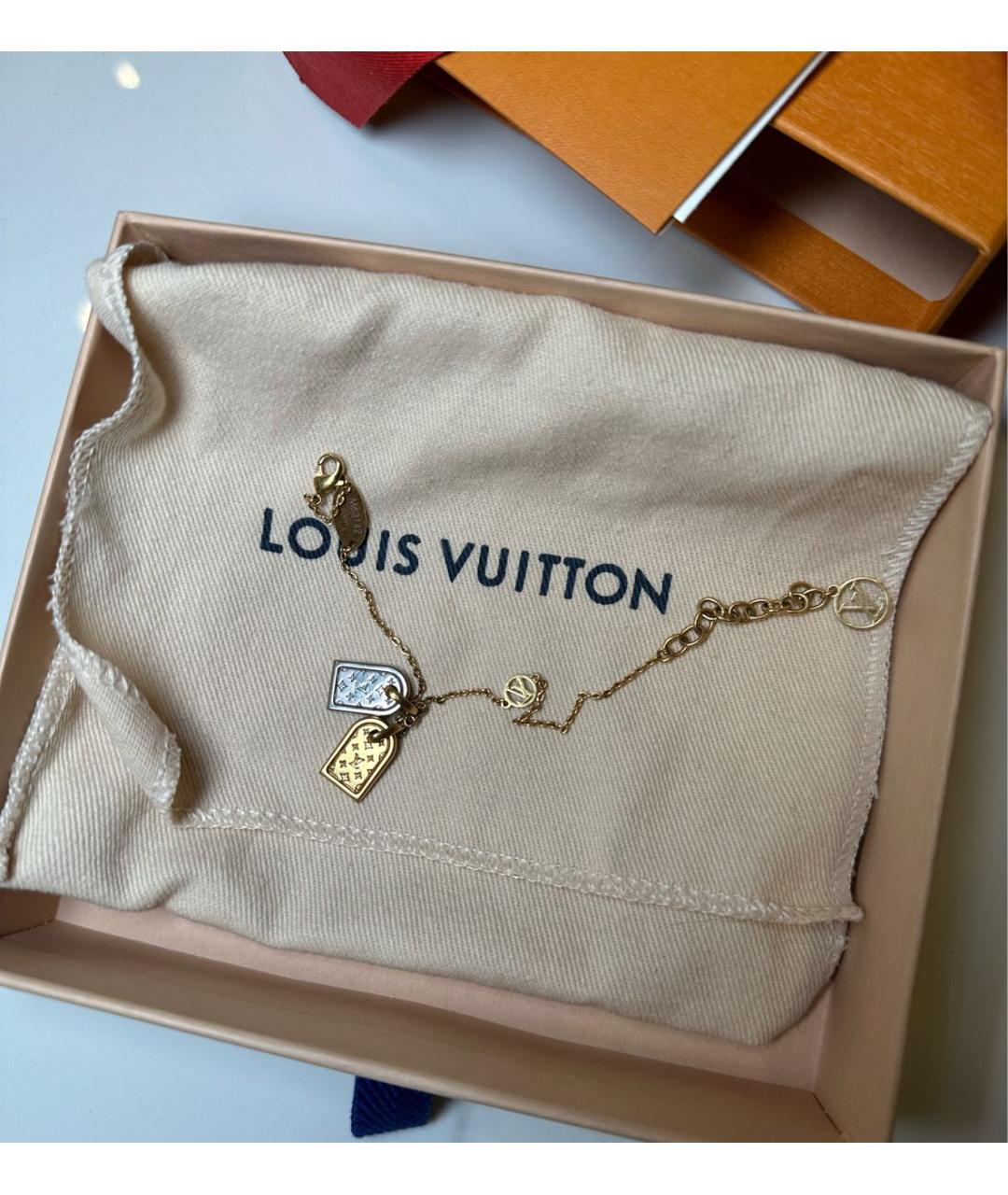 LOUIS VUITTON Золотой латунный браслет, фото 4