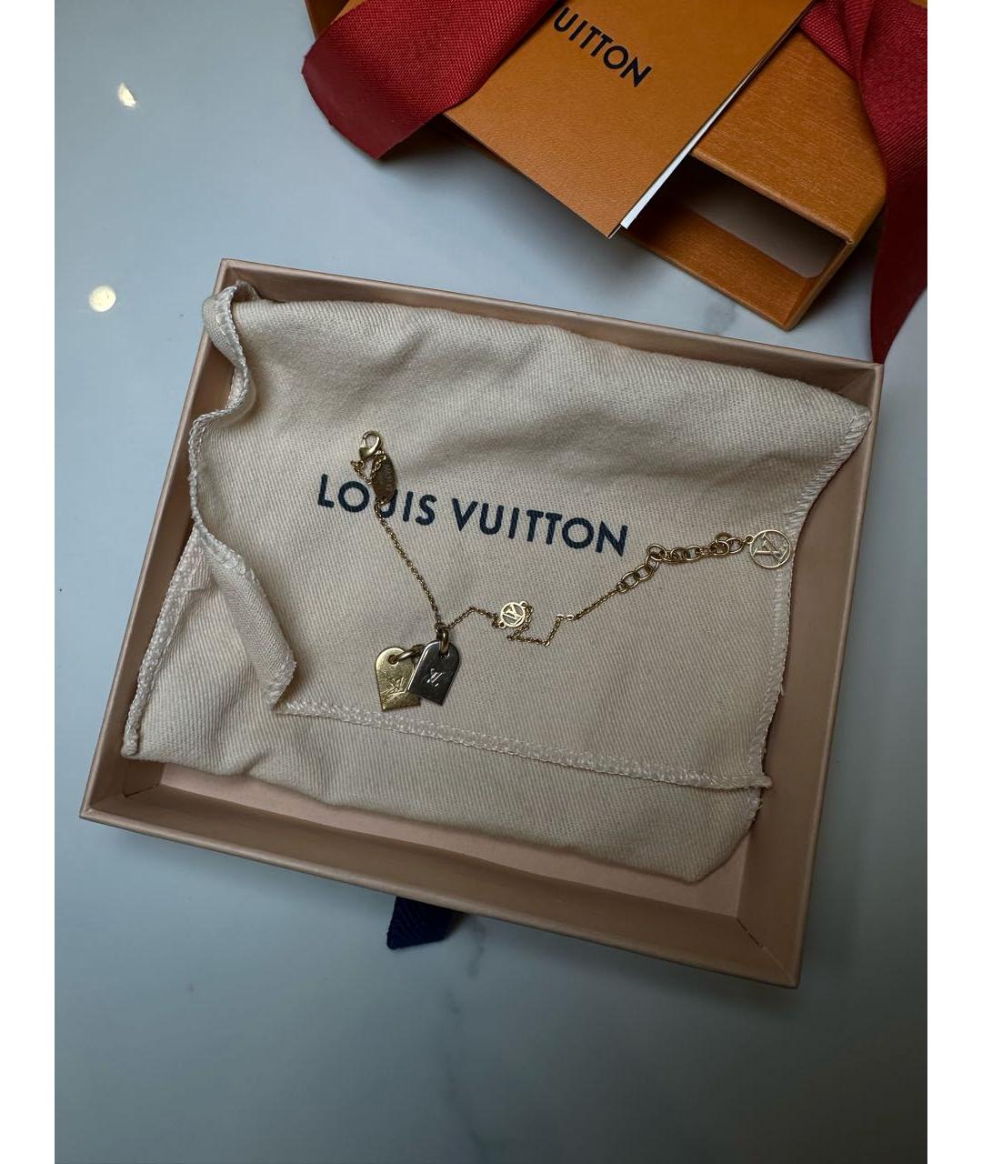 LOUIS VUITTON Золотой латунный браслет, фото 2