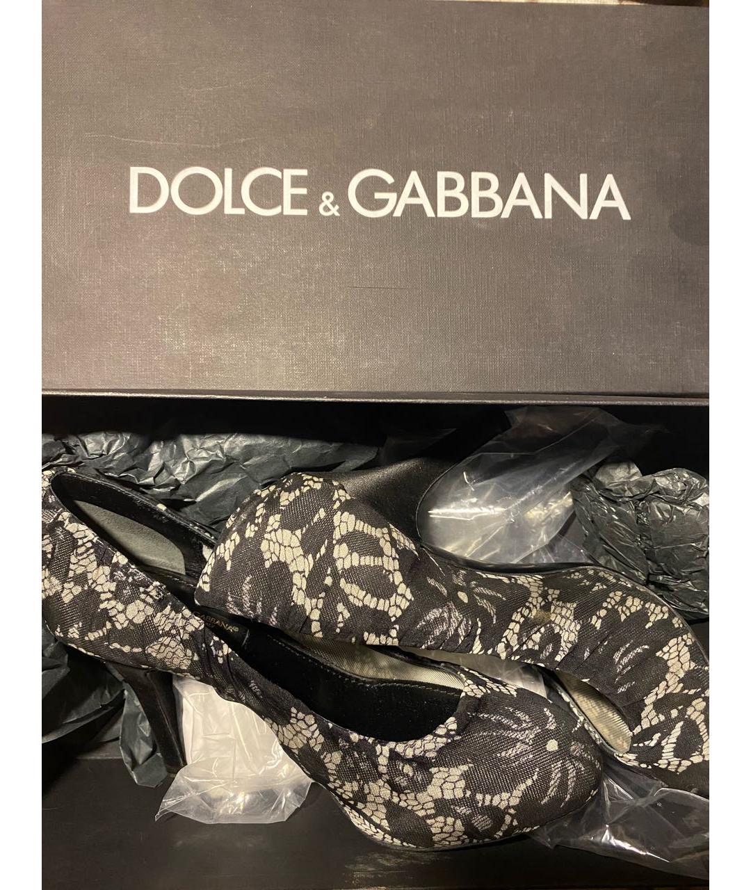 DOLCE&GABBANA Черные кожаные туфли, фото 6