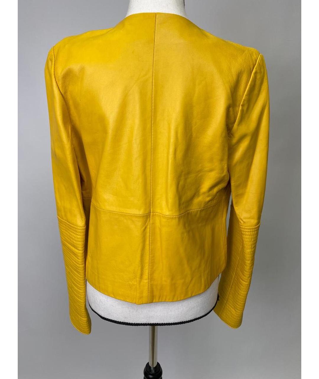 KARL LAGERFELD Желтая кожаная куртка, фото 2