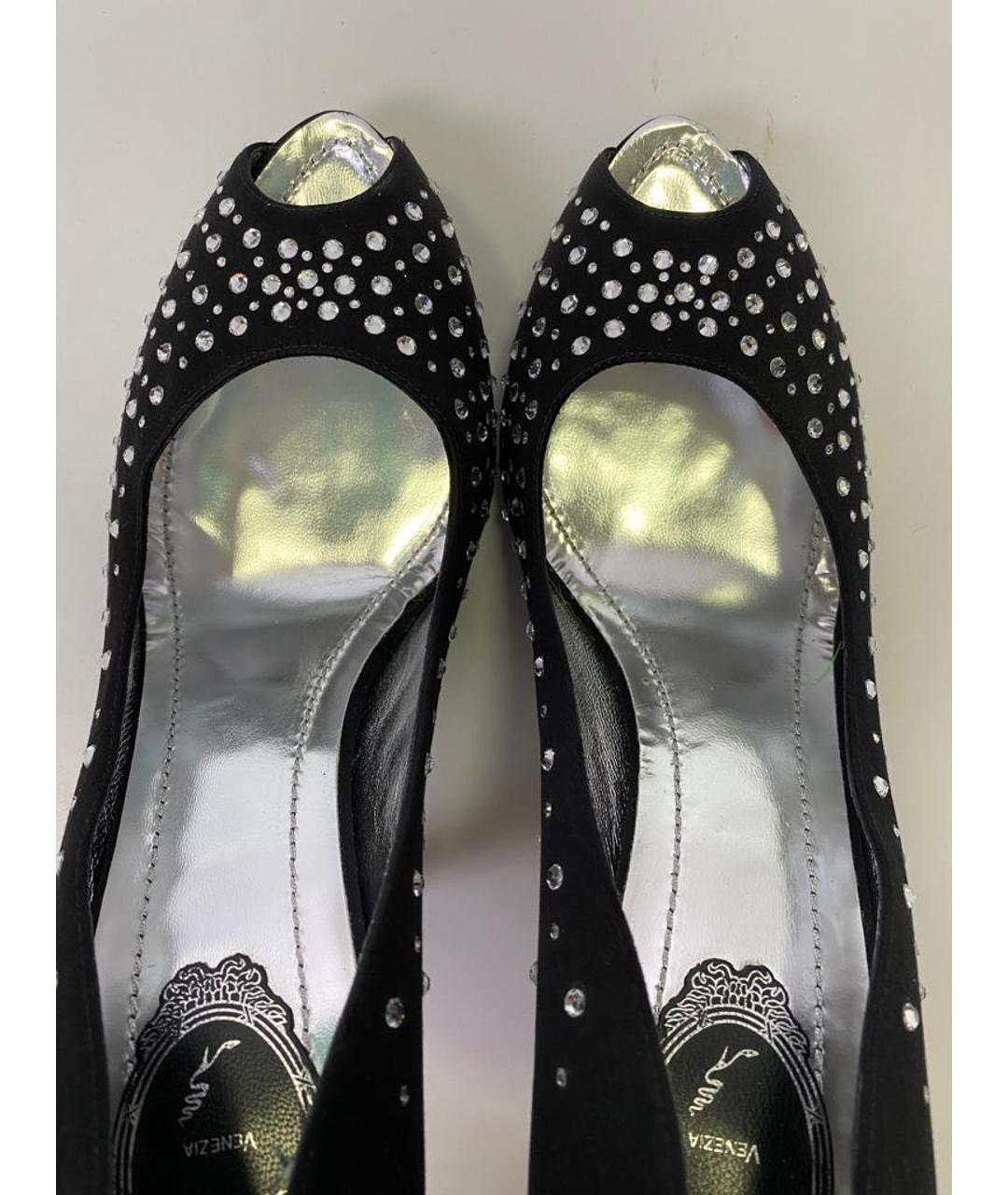 RENE CAOVILLA Черные текстильные туфли, фото 3