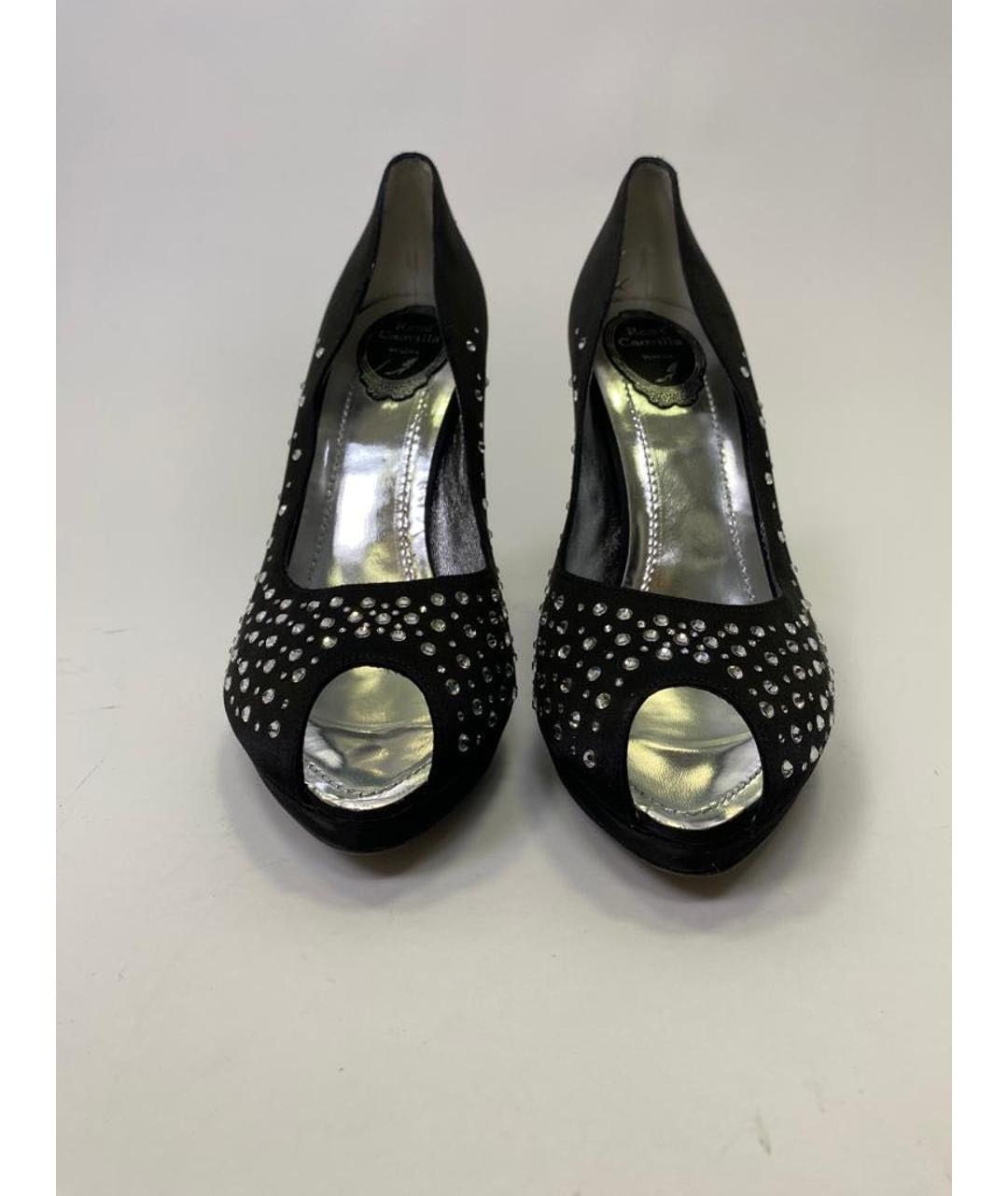 RENE CAOVILLA Черные текстильные туфли, фото 2