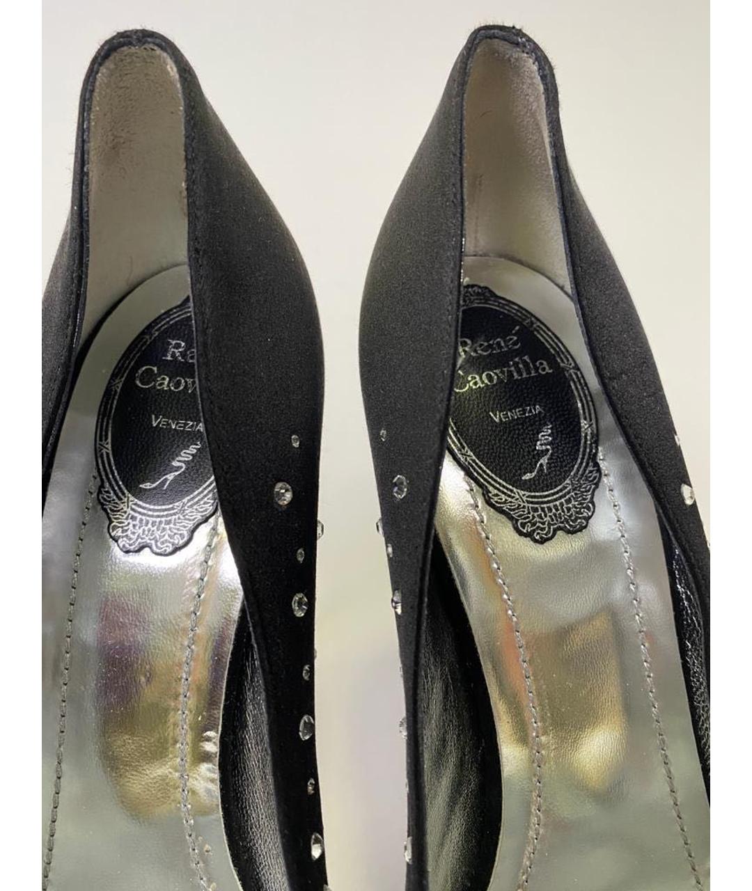 RENE CAOVILLA Черные текстильные туфли, фото 6