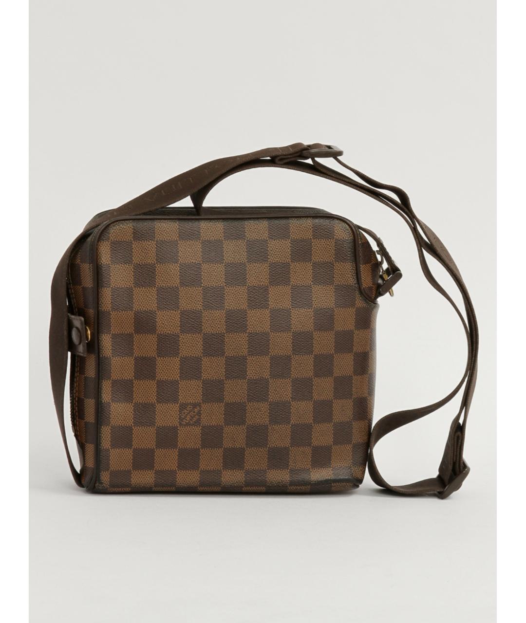 LOUIS VUITTON Коричневая кожаная сумка на плечо, фото 2