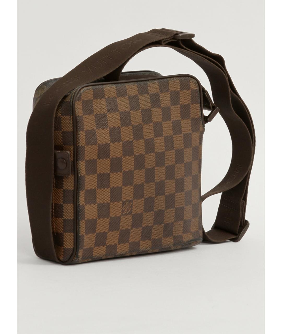 LOUIS VUITTON Коричневая кожаная сумка на плечо, фото 3