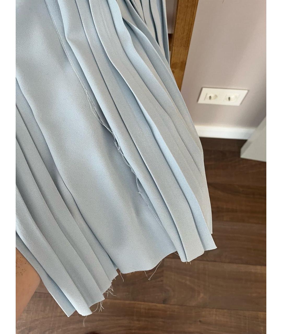 JOSEPH Голубое шелковое коктейльное платье, фото 4