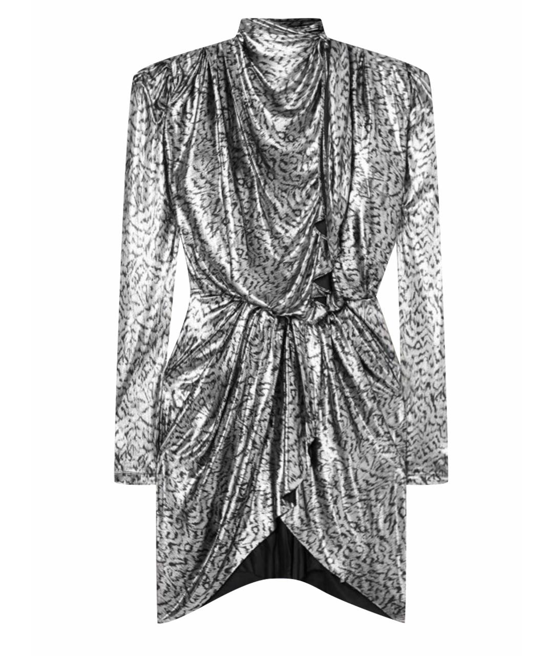 ISABEL MARANT Серебряное вискозное платье, фото 1