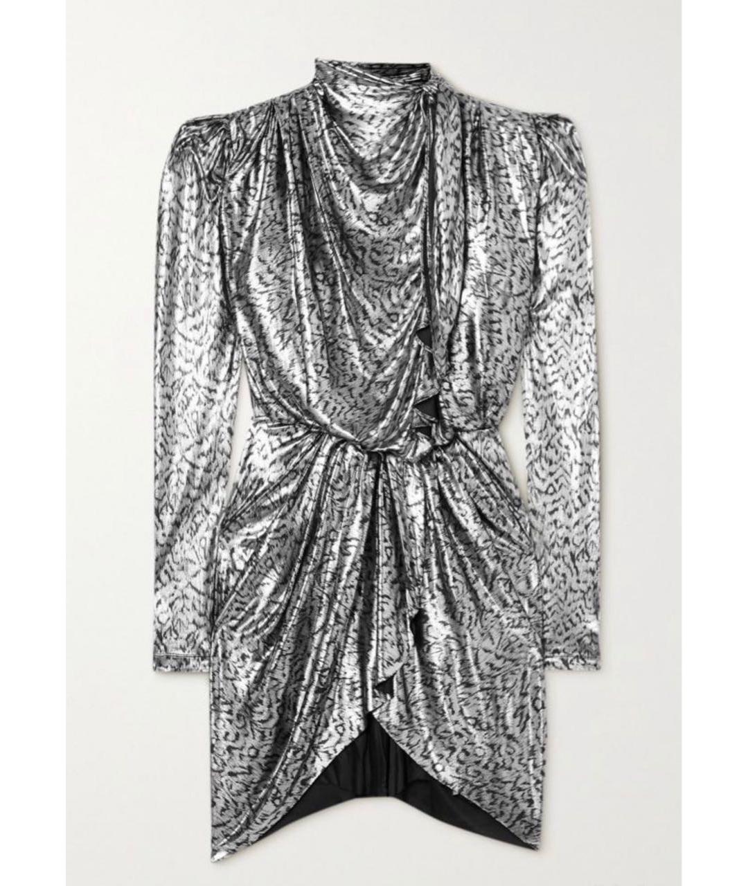 ISABEL MARANT Серебряное вискозное платье, фото 3