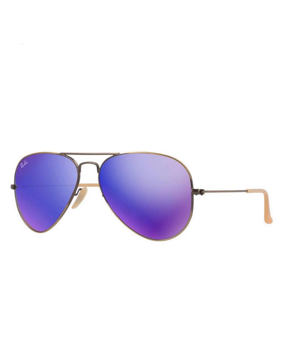 RAY BAN Фиолетовые металлические солнцезащитные очки, фото 3