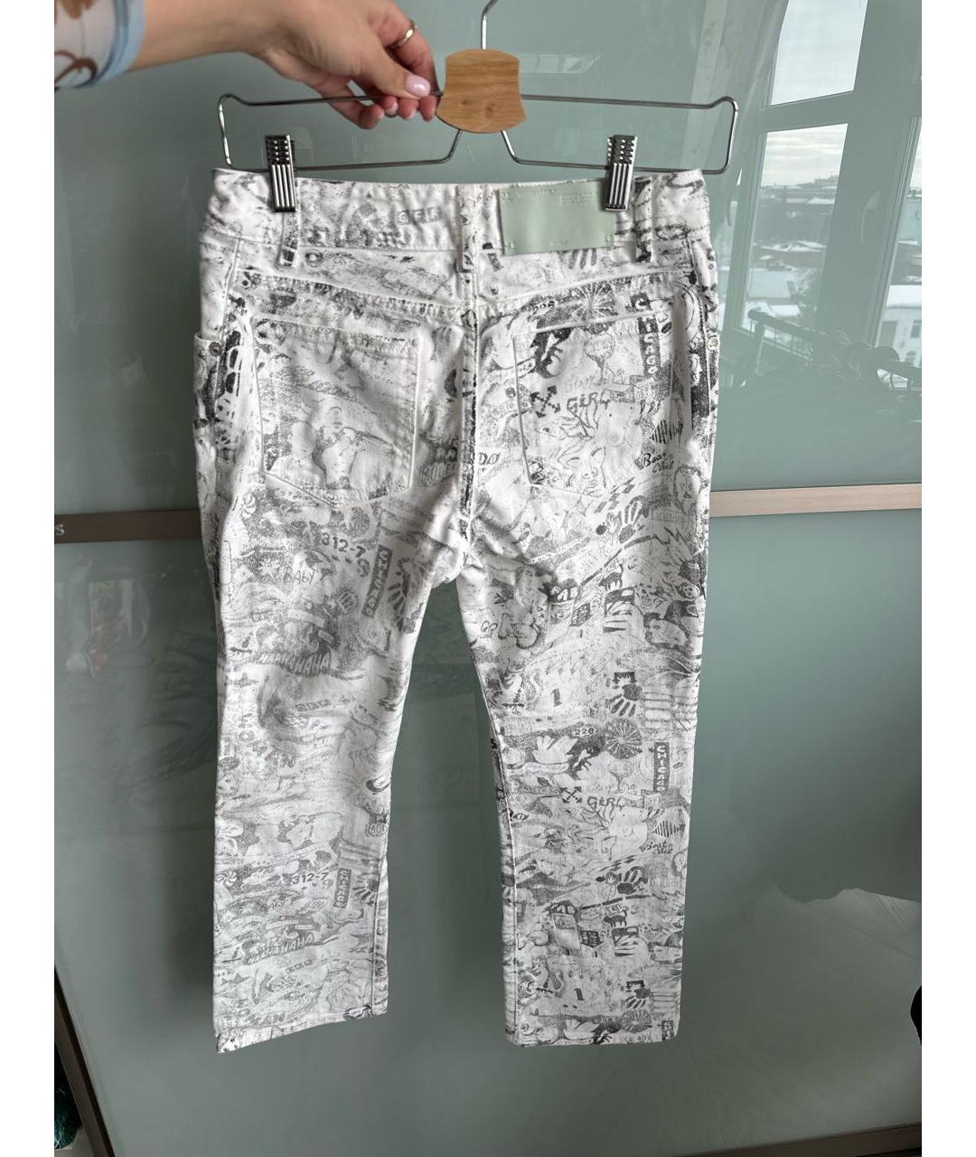 OFF-WHITE Белые хлопковые прямые джинсы, фото 2
