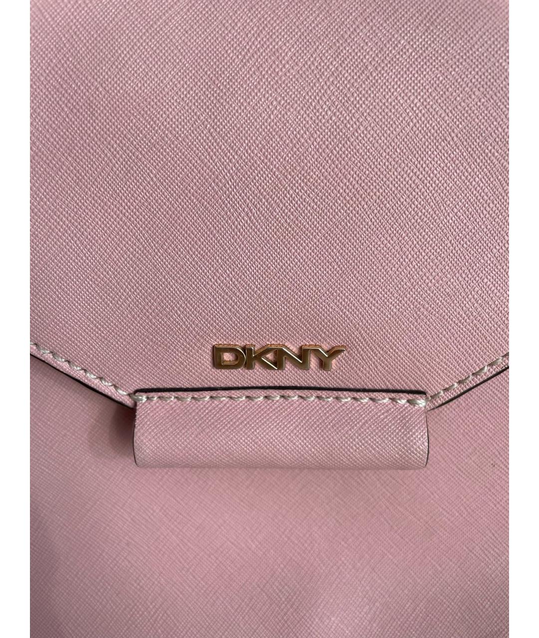 DKNY Розовая сумка через плечо из искусственной кожи, фото 5