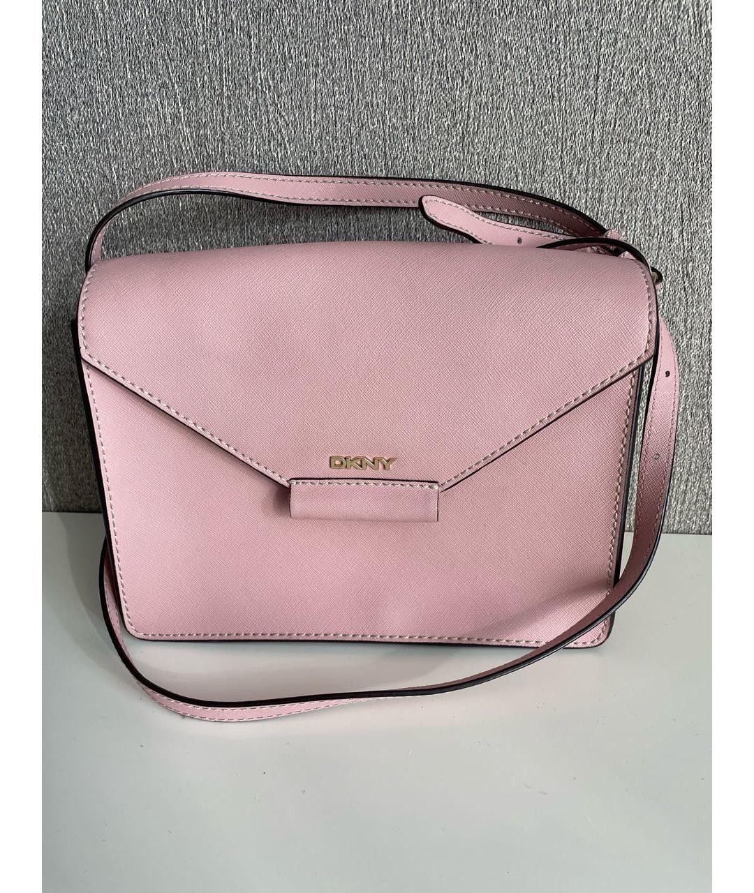 DKNY Розовая сумка через плечо из искусственной кожи, фото 7