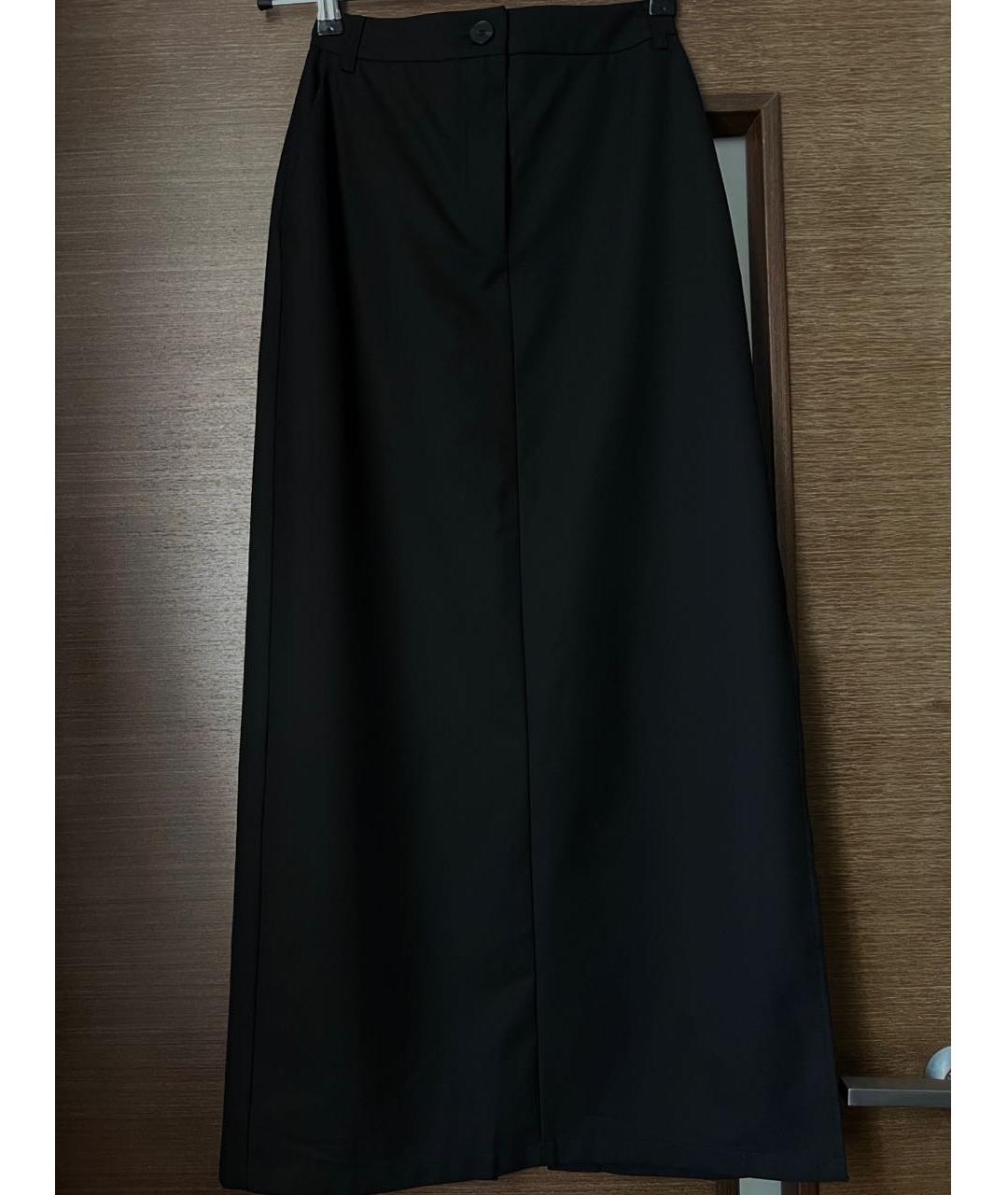 12 STOREEZ Черная полиэстеровая юбка макси, фото 3
