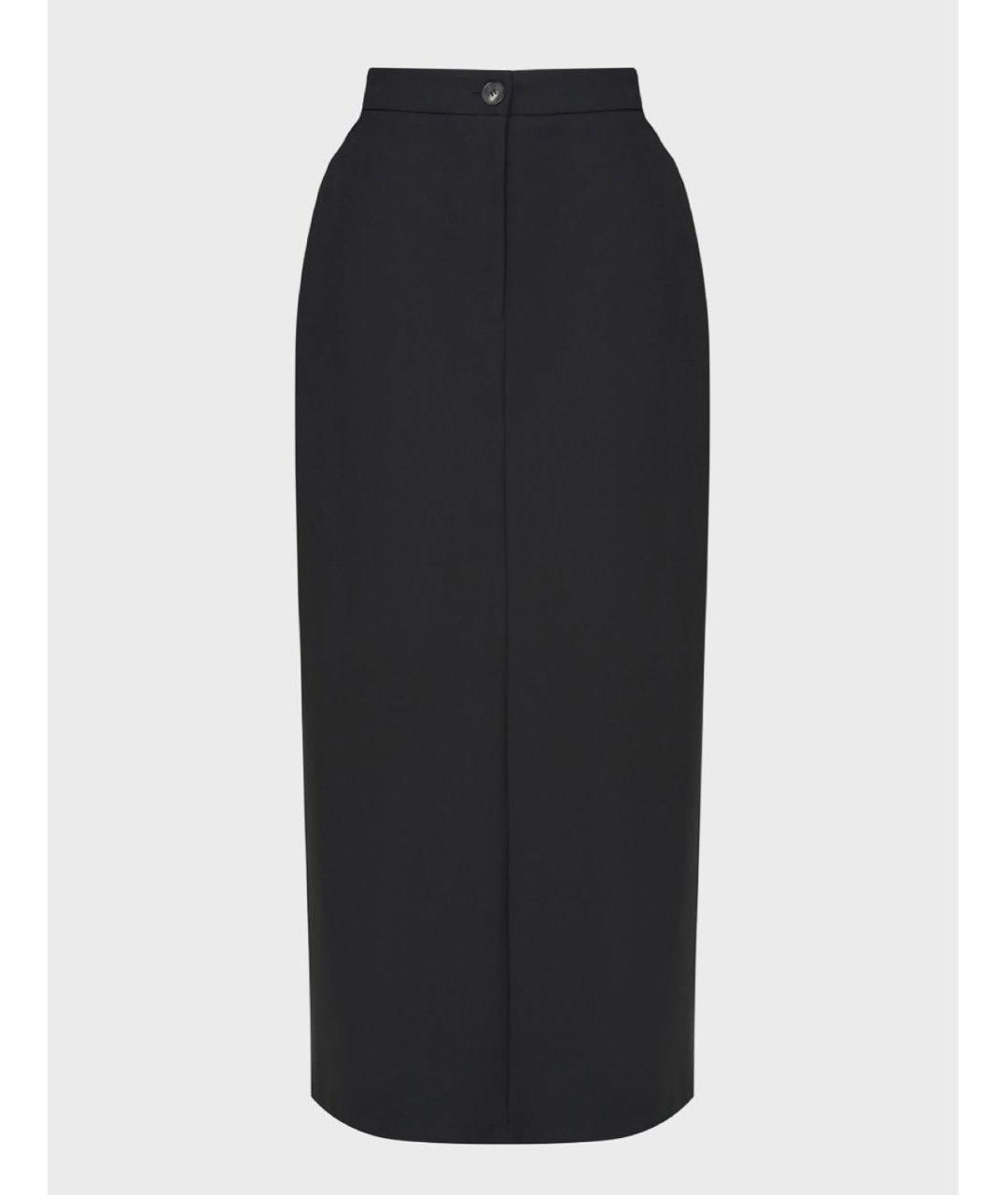 12 STOREEZ Черная полиэстеровая юбка макси, фото 5