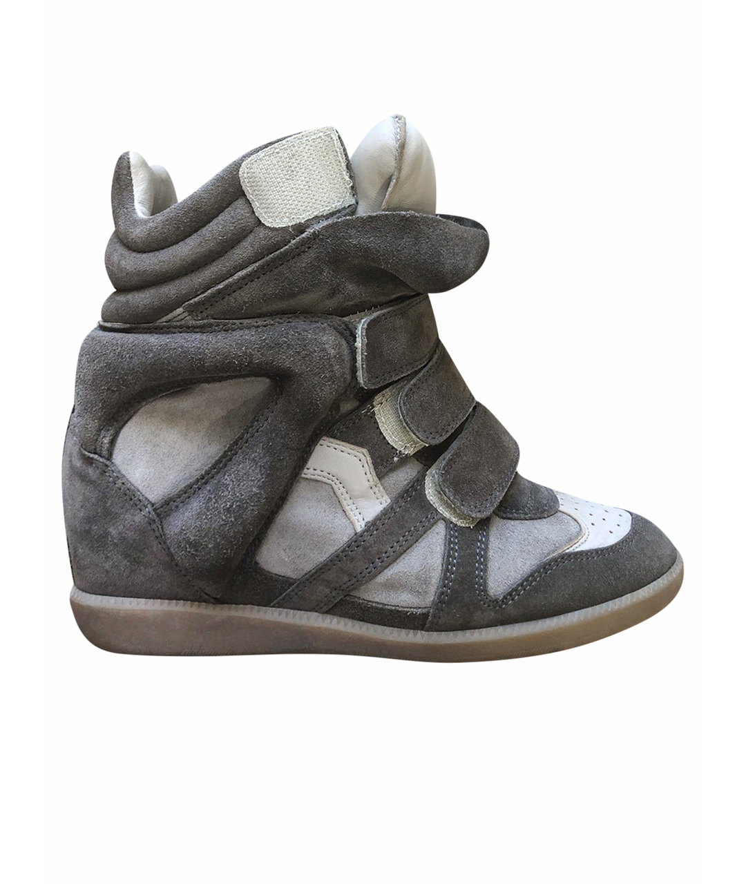 ISABEL MARANT Бежевые кожаные кроссовки, фото 1