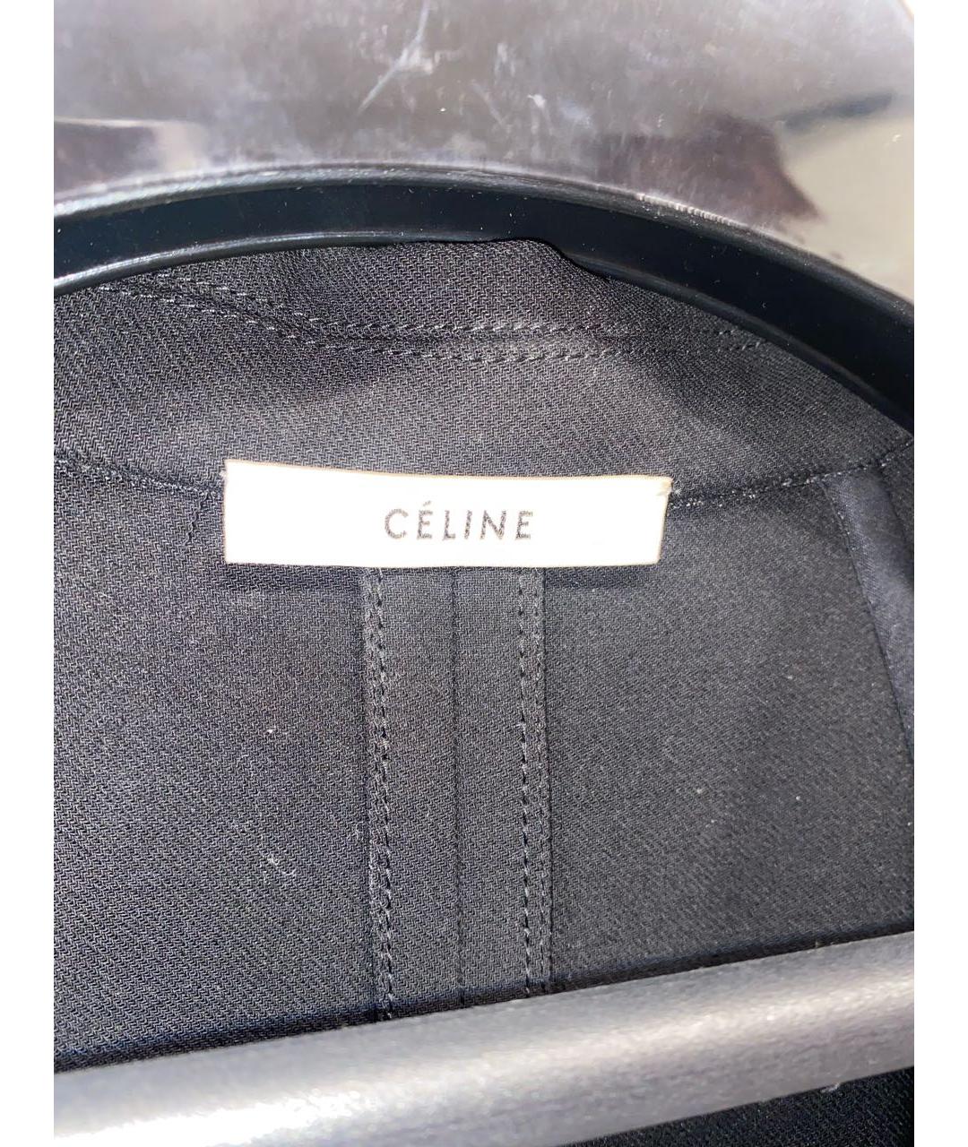 CELINE Черное шерстяное пальто, фото 2