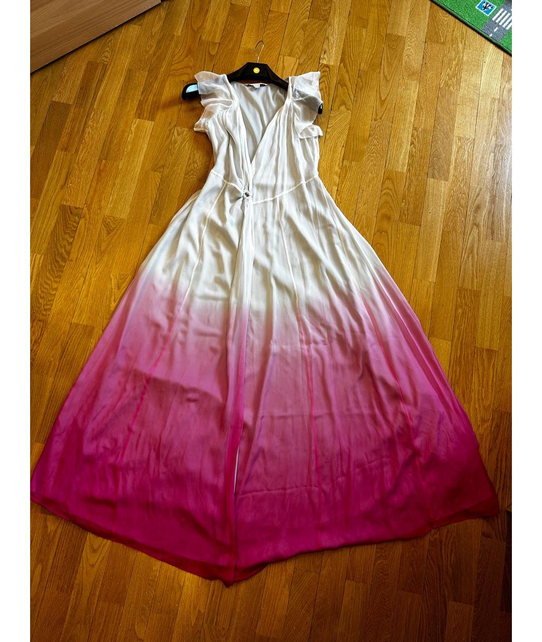 DIANE VON FURSTENBERG Розовое шелковое вечернее платье, фото 5