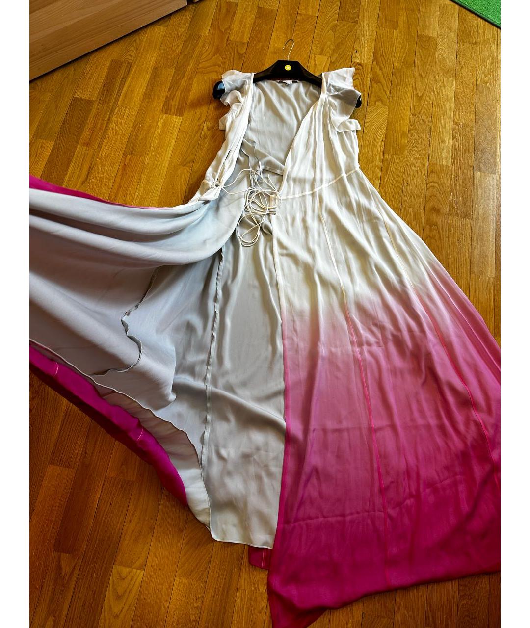 DIANE VON FURSTENBERG Розовое шелковое вечернее платье, фото 8