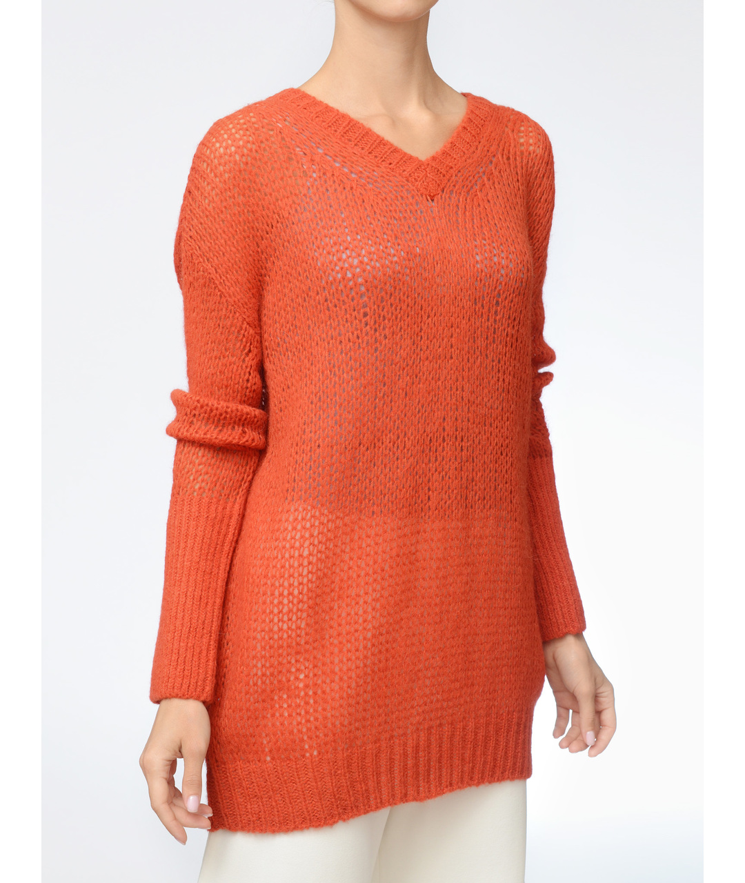 STELLA MCCARTNEY Оранжевый шерстяной джемпер / свитер, фото 2