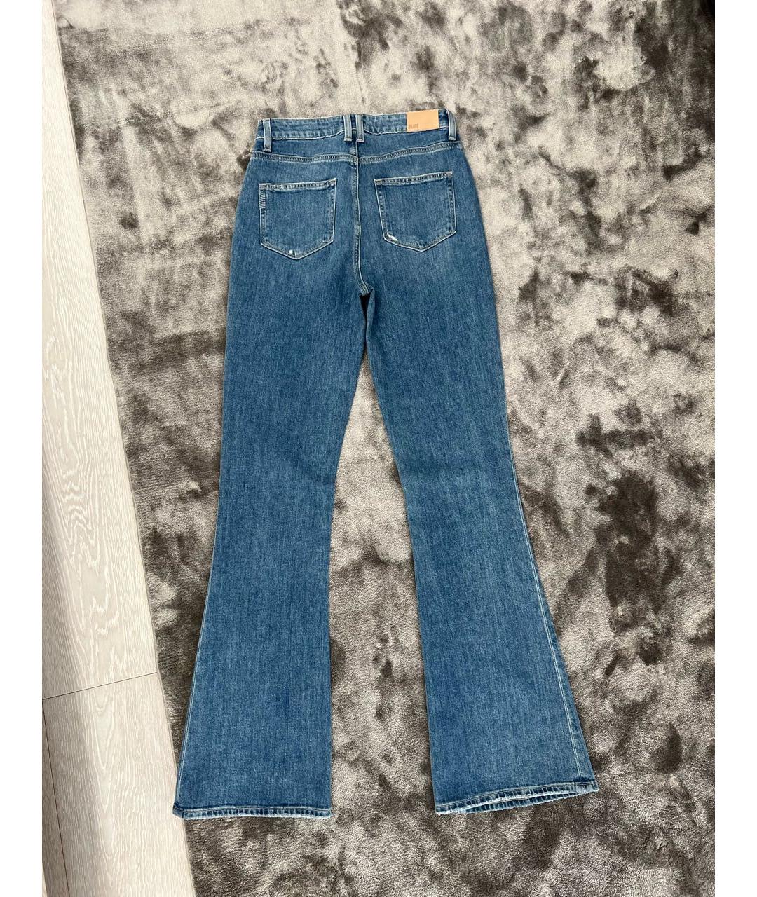 PAIGE Синие хлопковые джинсы клеш, фото 2