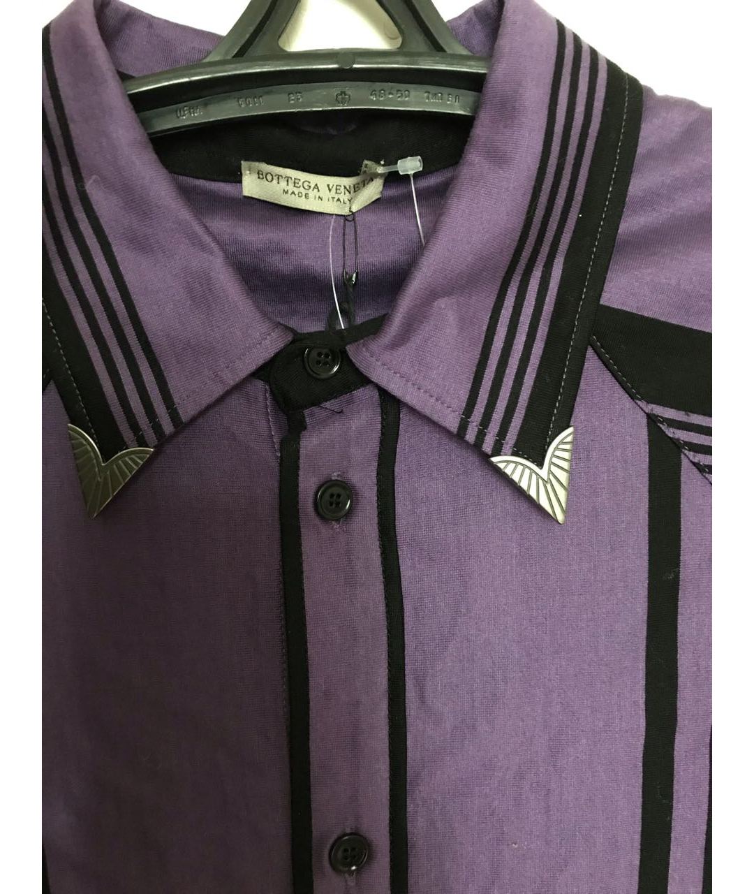 BOTTEGA VENETA Фиолетовая хлопковая кэжуал рубашка, фото 3