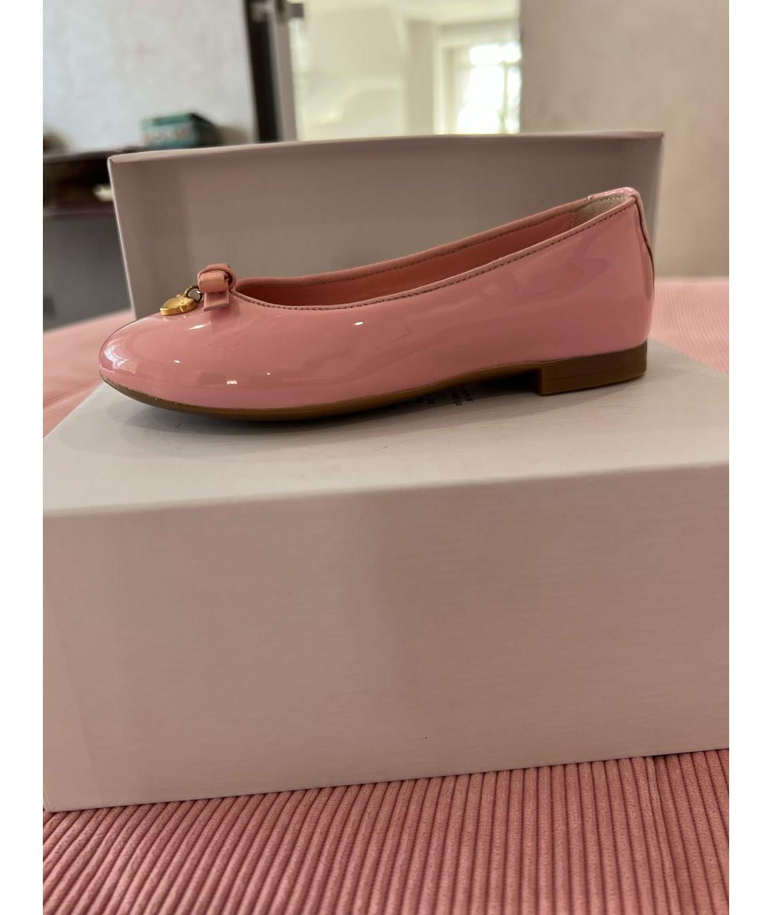 DOLCE&GABBANA Розовые балетки и туфли из лакированной кожи, фото 5