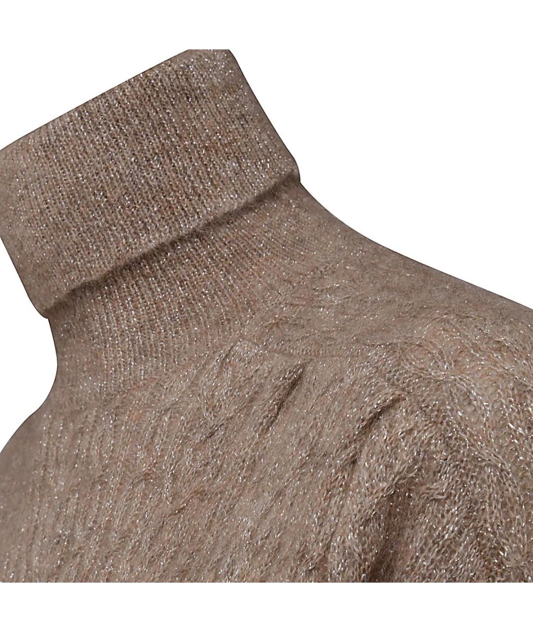 BRUNELLO CUCINELLI Коричневая водолазка, фото 3