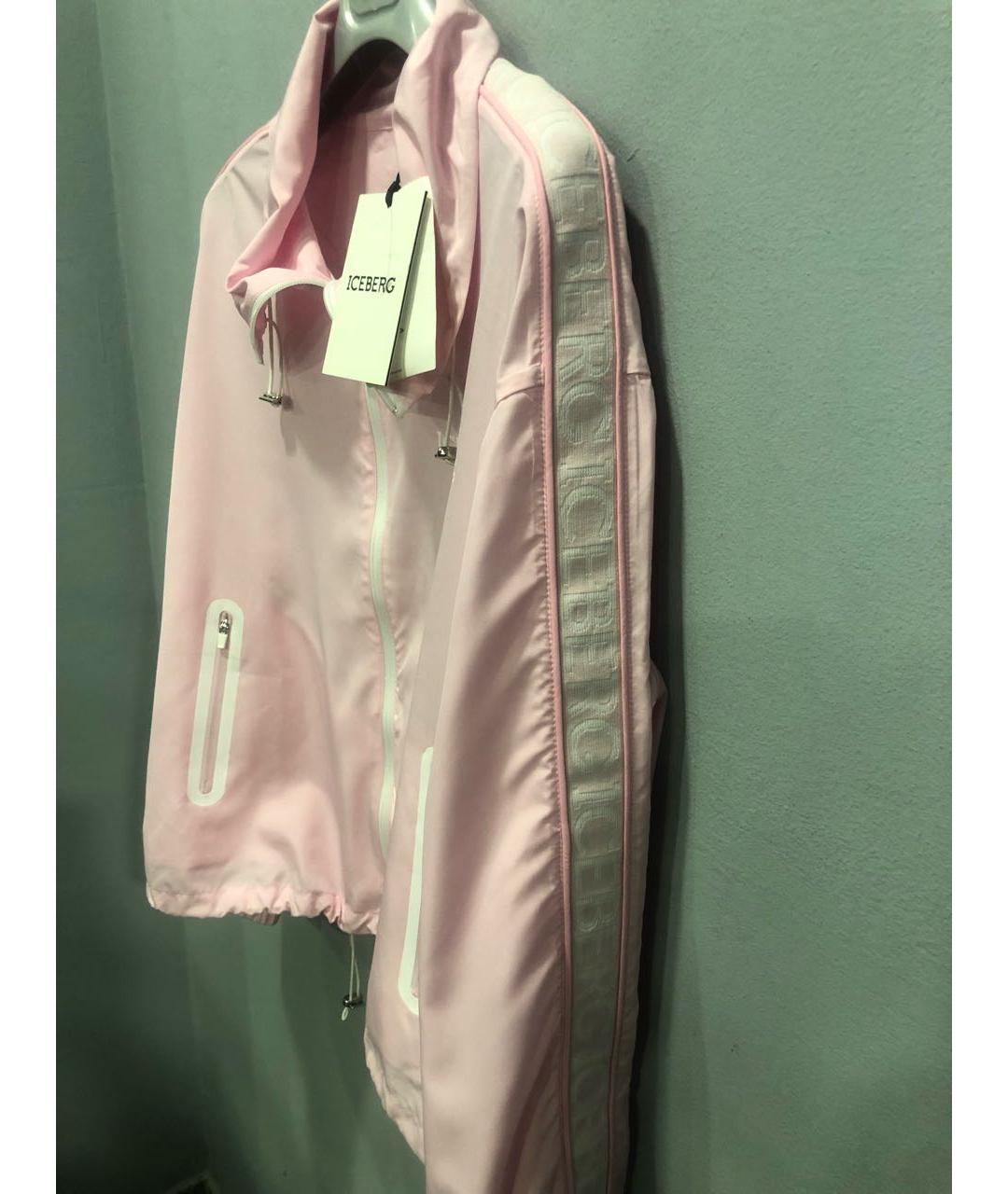 ICEBERG Розовая полиэстеровая спортивная куртка, фото 4