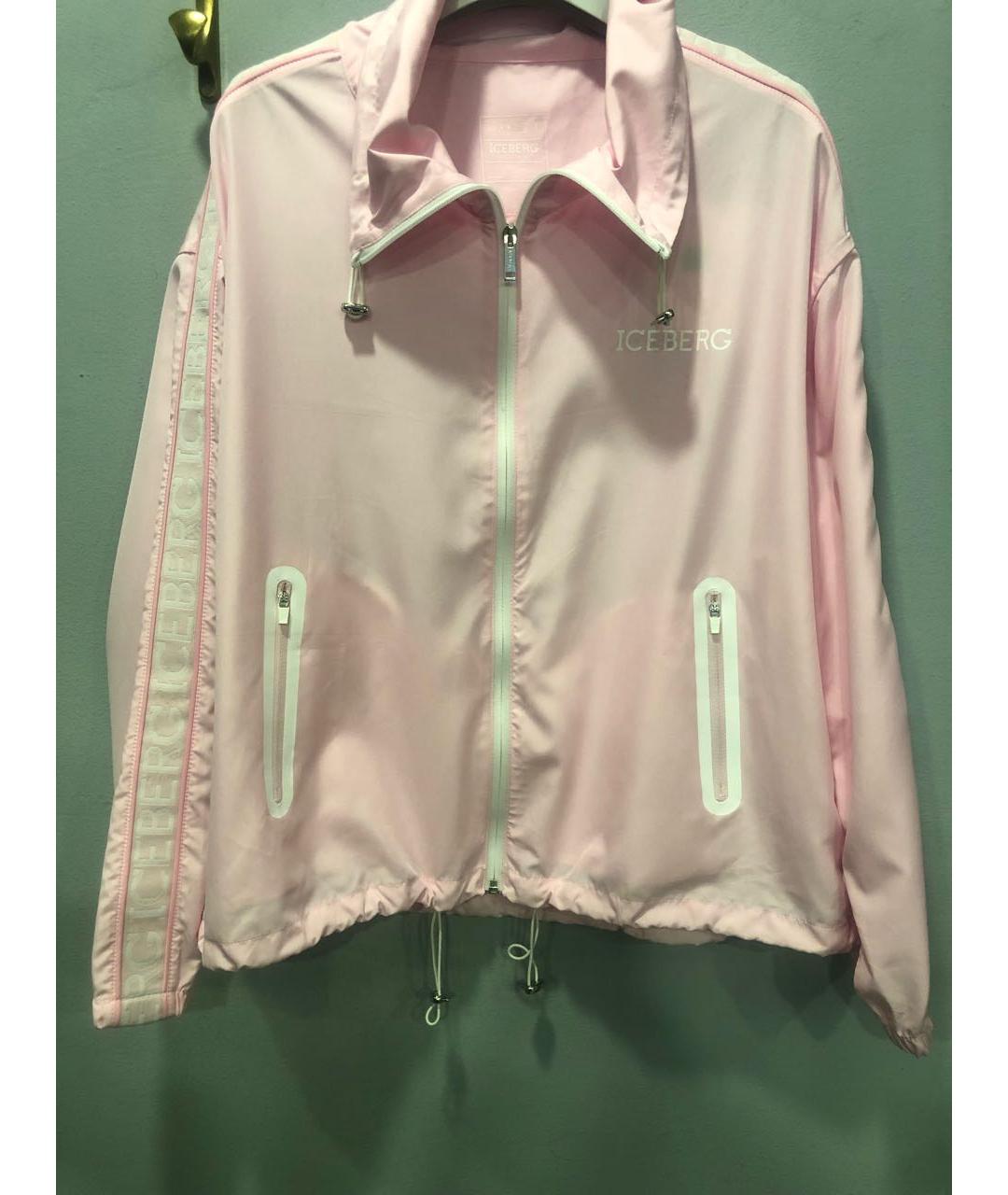 ICEBERG Розовая полиэстеровая спортивная куртка, фото 6